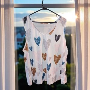 SHEIN Multicolor Heart Tank Top